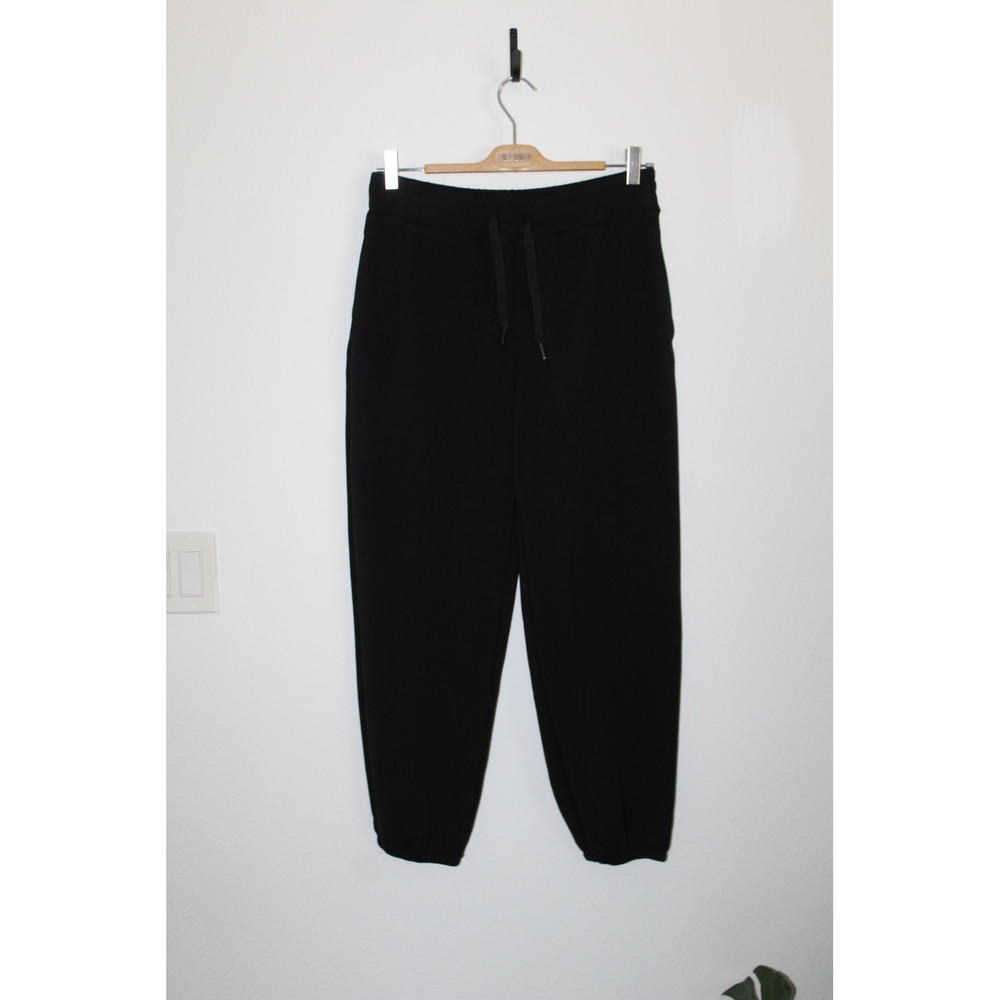 Spanx AirEssentials Tapered Pants Very Black Drawstring Joggers Large L Workwear